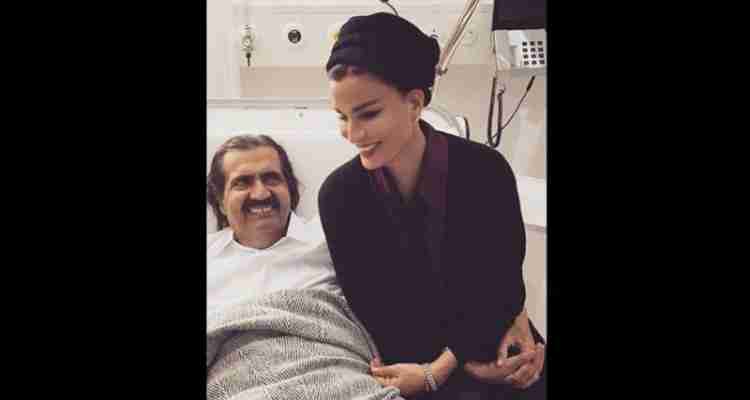 العائلة القطرية تنشر صور للأمير حمد بن خليفة بعد خضوعه لعملية عقب كسر برجله