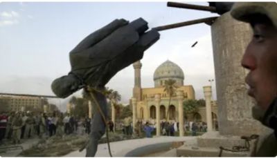 السؤال الذي يبحث عن جوابه كل العرب ... ما مصير تمثال الرئيس العراقي  صدام حسين